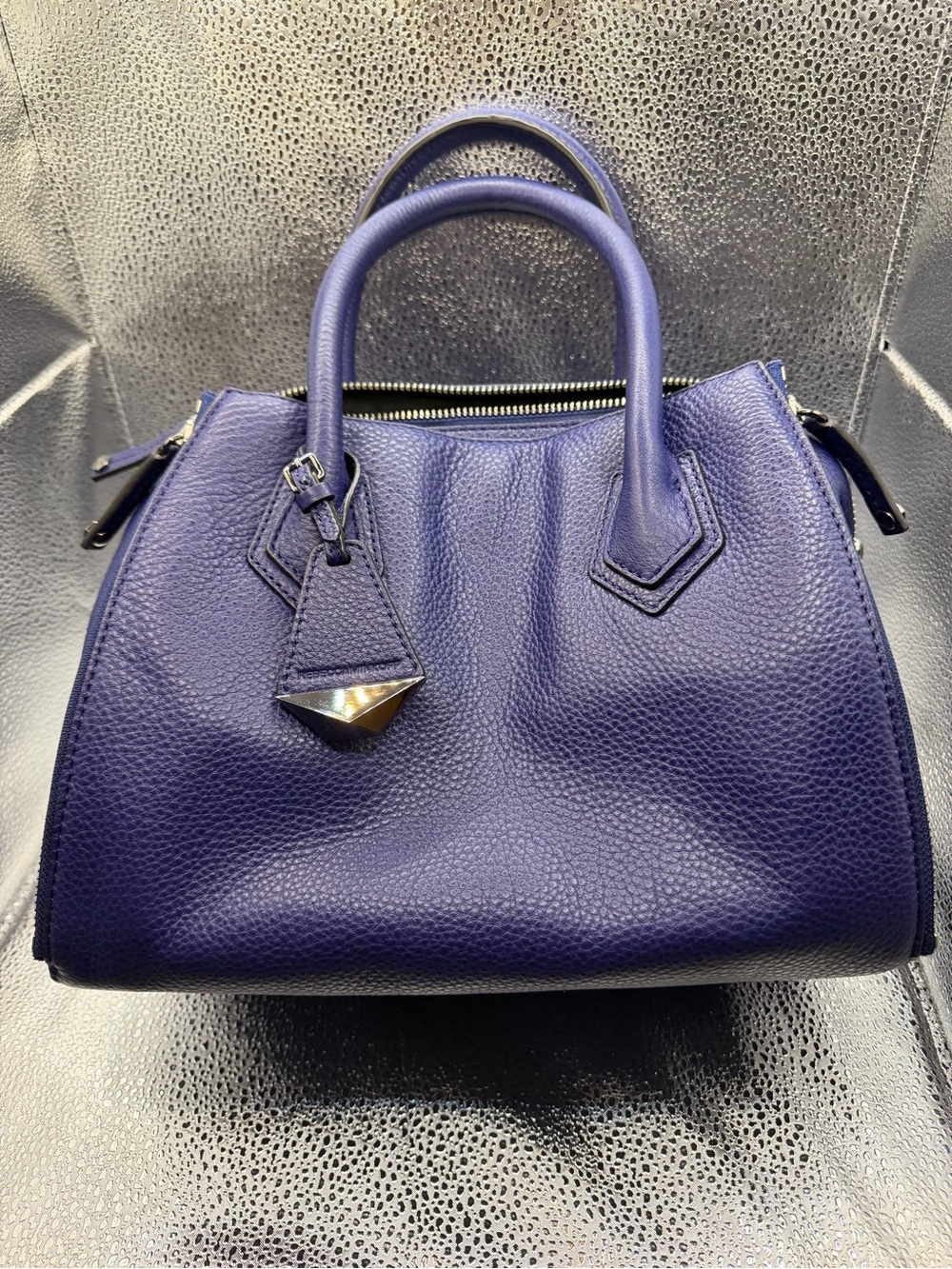 Rebecca Minkoff Pebbled Leather Satchel - Deep Violet